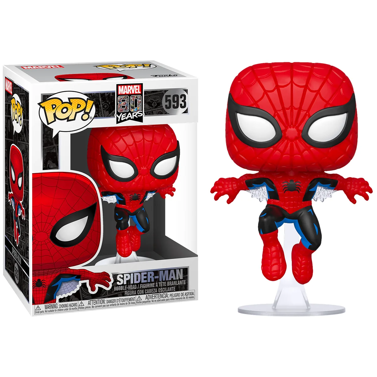 Funko Pop First Appearance Spider Man Marvel 80th Vinyl Figure N° 593