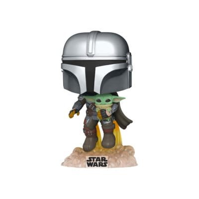 Funko Pop Mando Flying with Jet Pack The Mandalorian Vinyl Figure N° 402