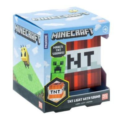 Minecraft TNT Light con Suono Lampada LED 12 cm