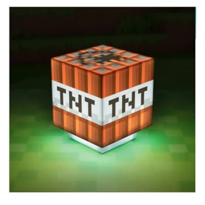 Minecraft TNT Light con Suono Lampada LED 12 cm Decorazione Gamer