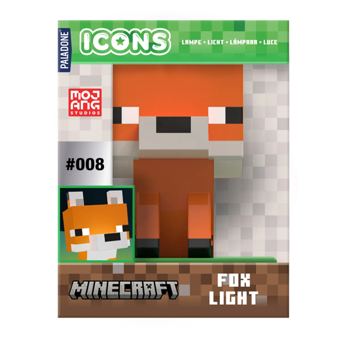 Minecraft Renard Icon Light Lampada LED 11 cm
