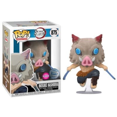 Funko Pop Inosuke Hashibira Flocked Demon Slayer Vinyl Figure N° 875