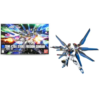 Modello da assemblare Gunpla HG in scala 1/144 dello Strike Freedom Gundam Bandai con scatola originale