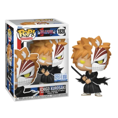 Funko Pop di Ichigo Kurosaki con mezza maschera da Hollow, dalla serie Bleach, N 1828.