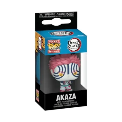 Portachiavi Funko Pocket Pop di Akaza dall'anime Demon Slayer con scatola originale