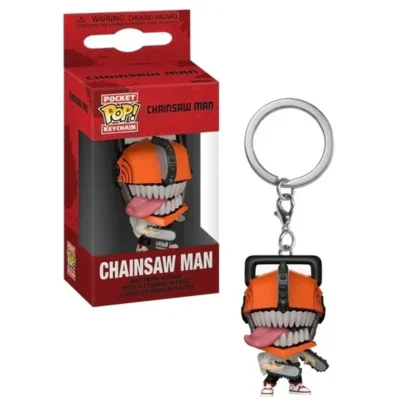 Portachiavi Funko Pocket Pop di Chainsaw Man dall'anime omonimo con scatola intatta