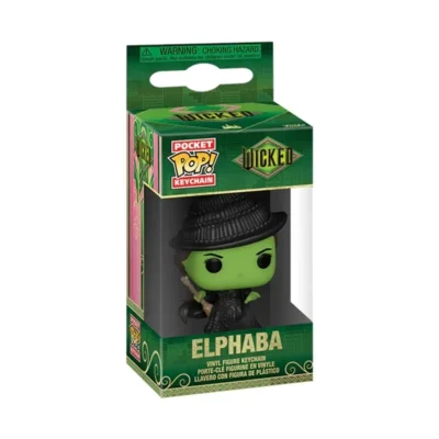 Portachiavi Funko Pocket Pop di Elphaba dal film Wicked con scatola da collezione