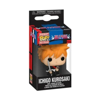 Portachiavi Funko Pocket Pop di Ichigo Kurosaki dall'anime Bleach con scatola intatta