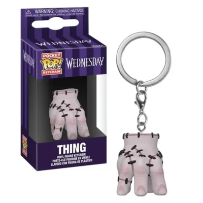 Portachiavi Funko Pocket Pop di Mano dalla serie Netflix Mercoledì con scatola da collezione