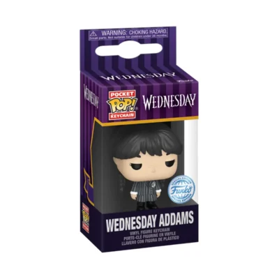 Portachiavi Funko Pocket Pop di Mercoledì Addams in divisa scolastica Special Edition con scatola da collezione