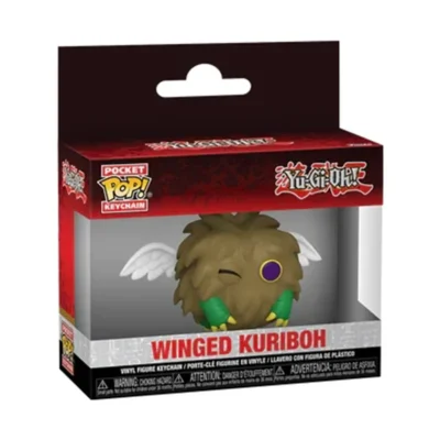 Portachiavi Funko Pocket Pop di Winged Kuriboh dalla serie anime Yu-Gi-Oh con scatola originale