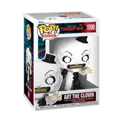 Figura in vinile Funko Pop di Art the Clown dal film horror Terrifier numero 1590 con scatola intatta