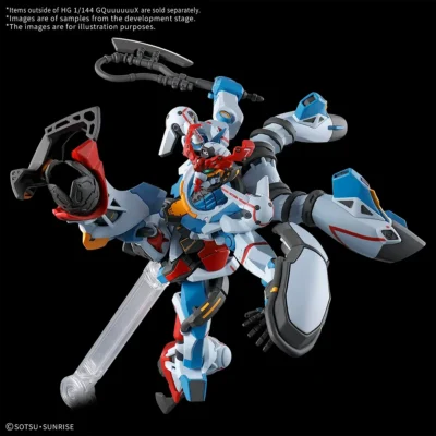 Modello da assemblare Gunpla HG in scala 1/144 del mecha sperimentale GQuuuuuuX