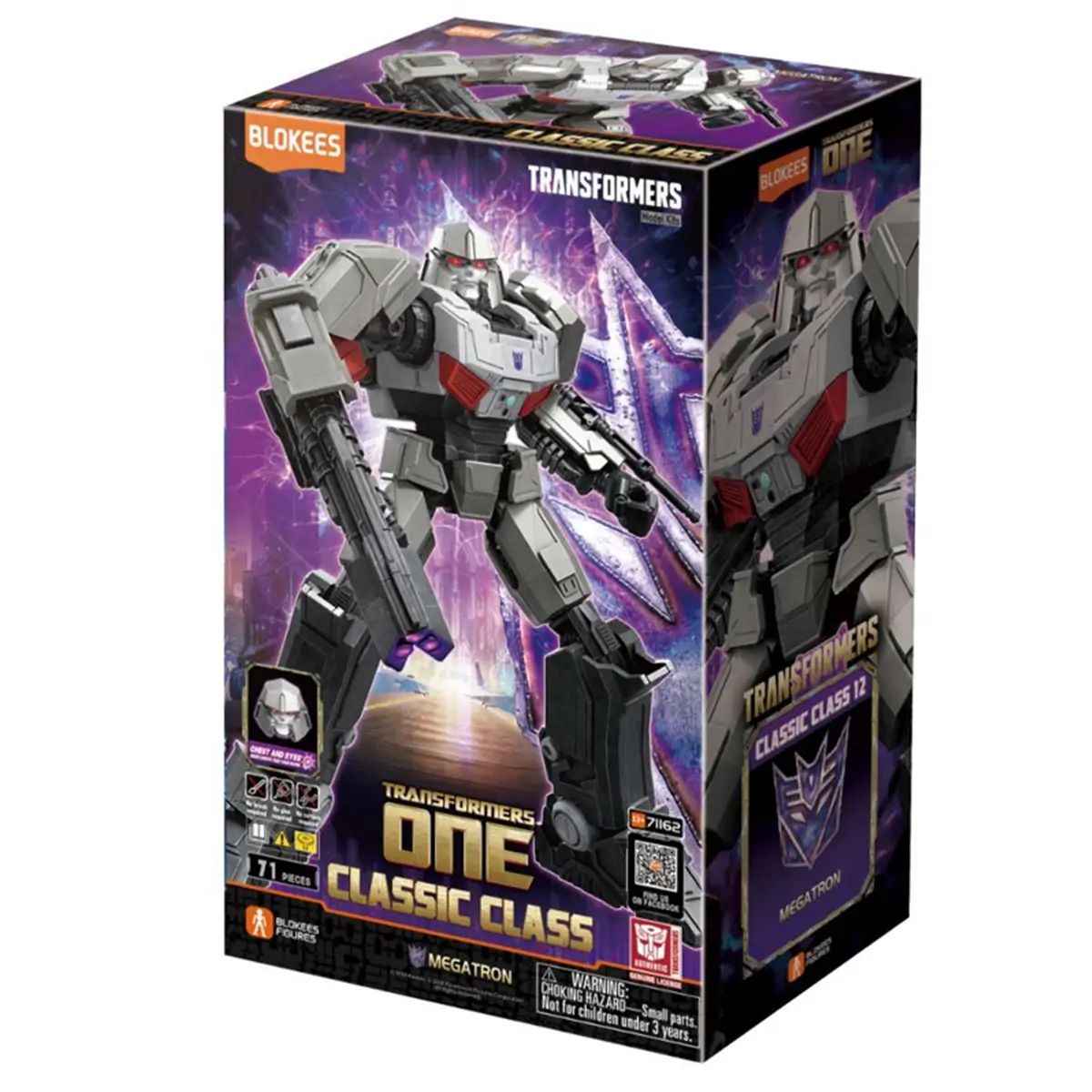 Blokees Classic Class 12 Megatron Transformers One Model kit Blokees Classic Class 12 di Megatron dal film Transformers One in scatola da collezione