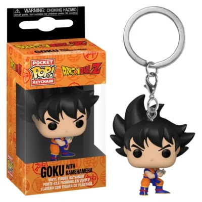 Portachiavi Funko Pocket Pop di Goku con Kamehameha dall'anime Dragon Ball Z in scatola intatta