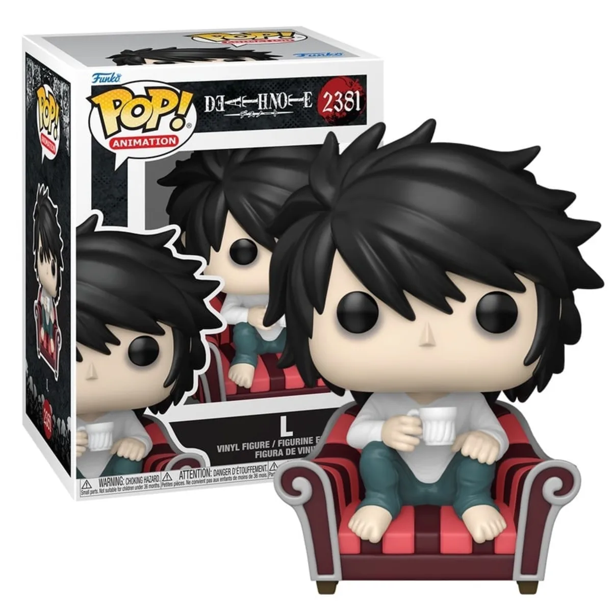Funko Pop L Death Note N° 2381 Funko Pop L Death Note con scatola