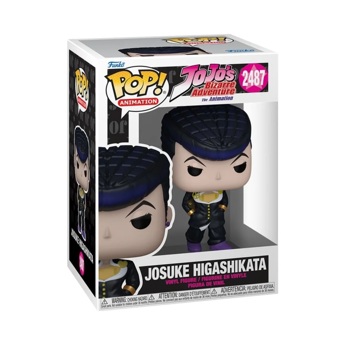 Funko Pop Josuke Higashikata Jojo's Bizarre Adv. N° 2487 Confezione window box del Funko Pop Josuke Higashikata di Jojo's Bizarre Adv. numero 2487