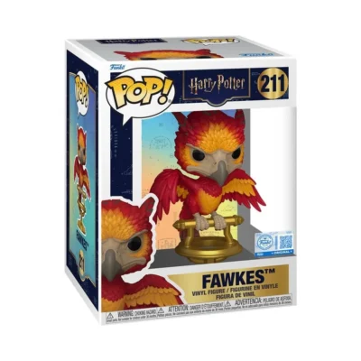 Confezione window box del Funko Pop Fawkes on Perch di Harry Potter numero 211