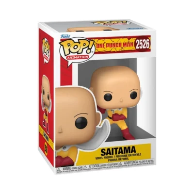 Confezione window box del Funko Pop Saitama di One Punch Man numero 2526