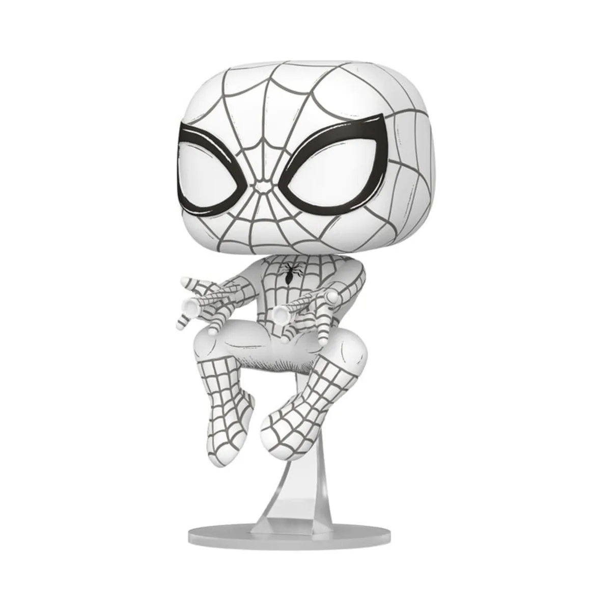 Funko Pop Spider-Man Sketched Marvel N° 1574 Dettaglio del Funko Pop Spider-Man di Marvel numero 1574