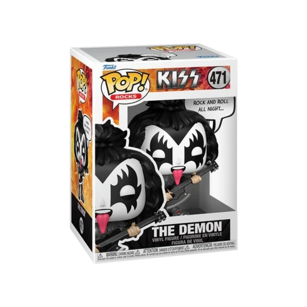 Funko Pop The Demon Kiss Music N° 471 Confezione window box del Funko Pop The Demon di Music numero 471