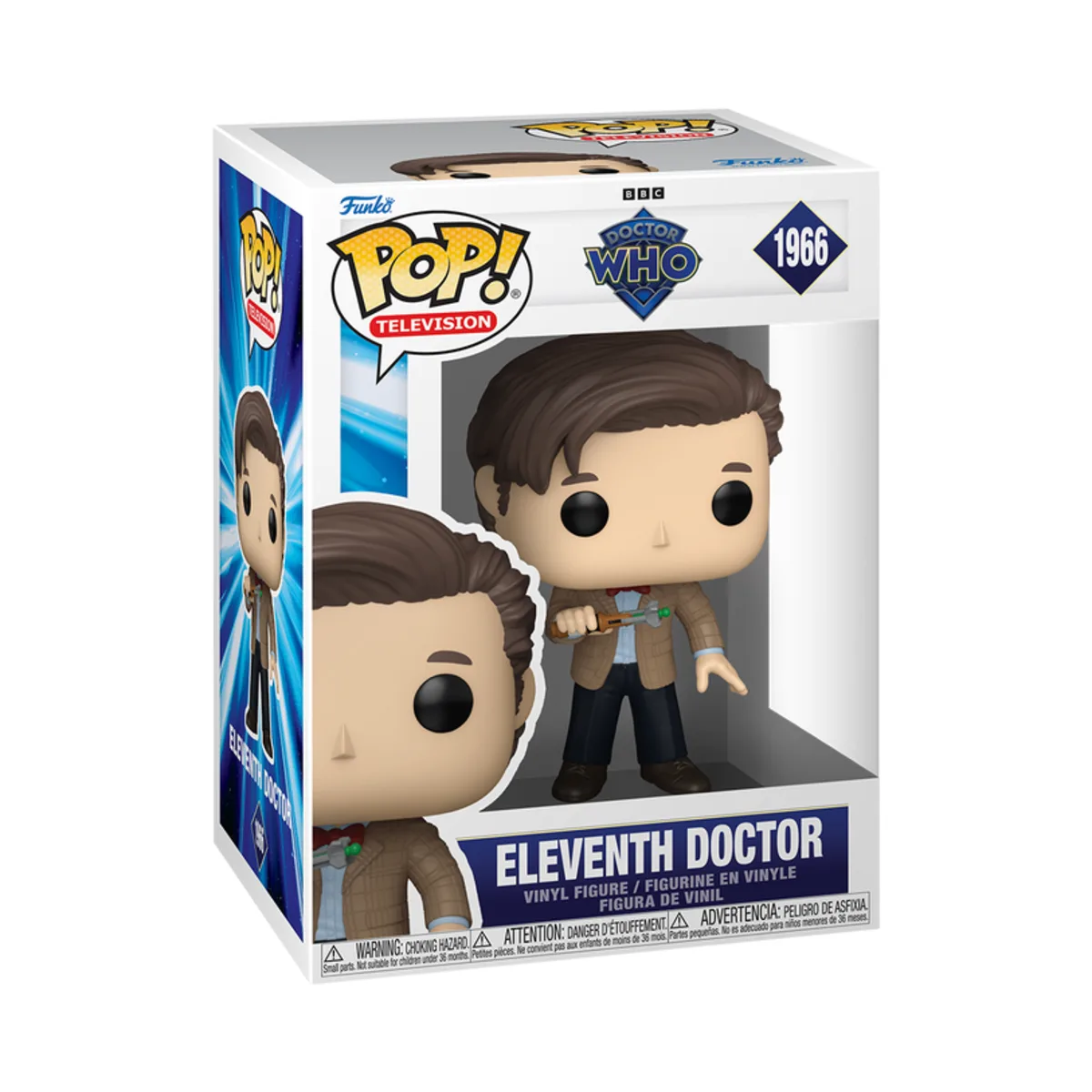 Funko Pop Eleventh Doctor Doctor Who N° 1966 Confezione window box del Funko Pop Eleventh Doctor di Doctor Who numero 1966