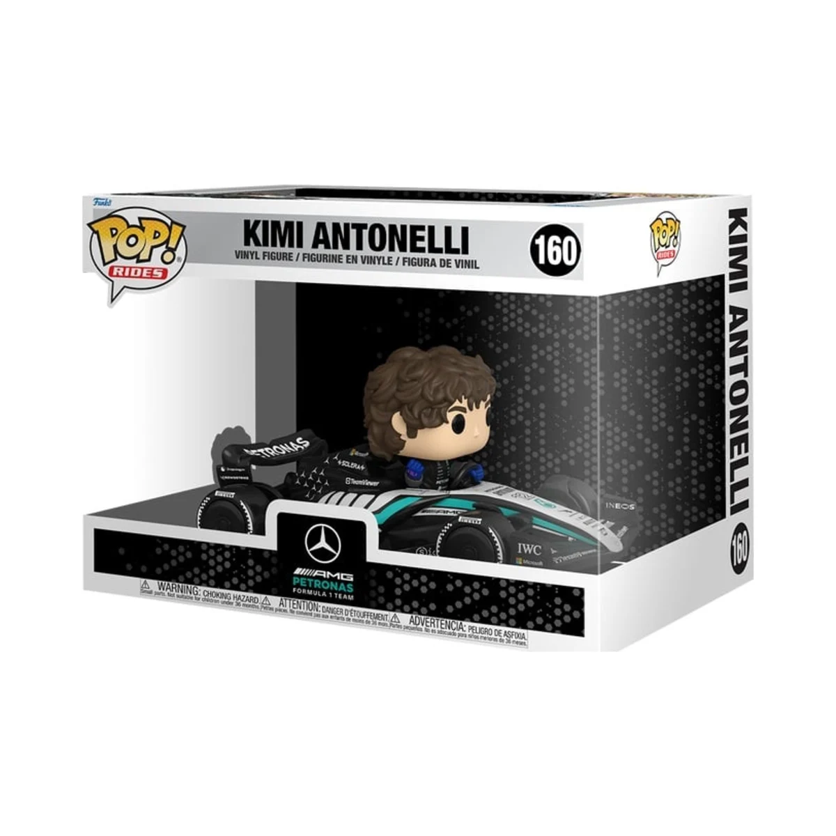 Funko Pop Kimi Antonelli F1 Deluxe N° 160 Confezione window box del Funko Pop Kimi Antonelli di GEEK Collection numero 160