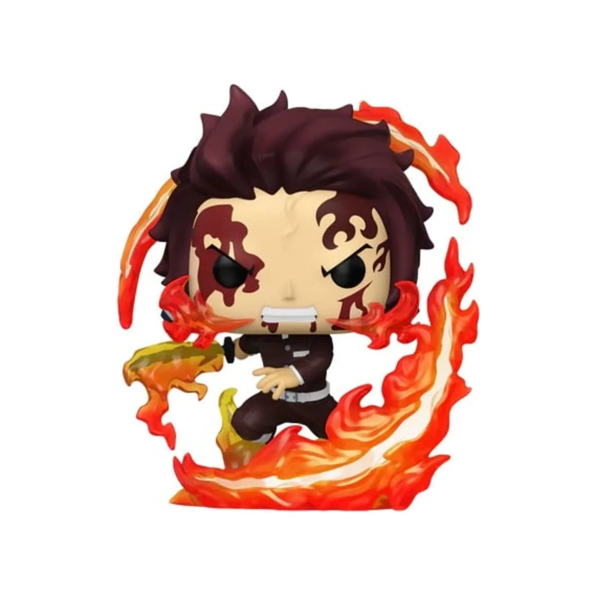Funko Pop Tanjiro Kamado Demon Slayer N° 2041 Dettaglio del Funko Pop Tanjiro di Demon Slayer numero 2041