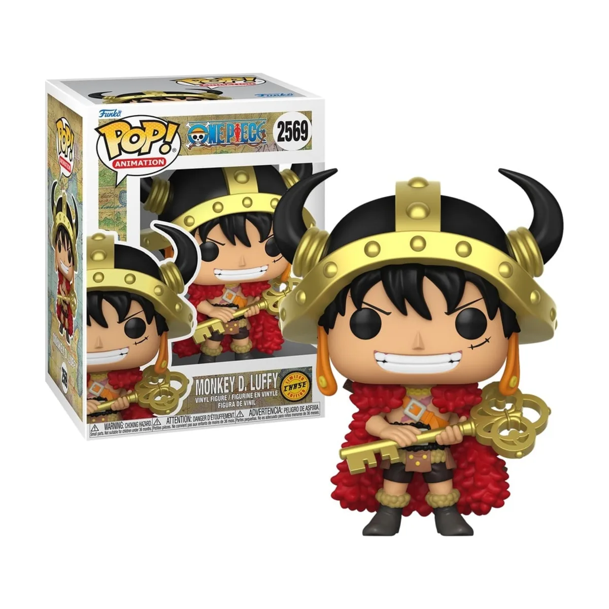 Funko Pop Luffy One Piece Chase N° 2569 Confezione window box del Funko Pop Luffy di One Piece numero 2569