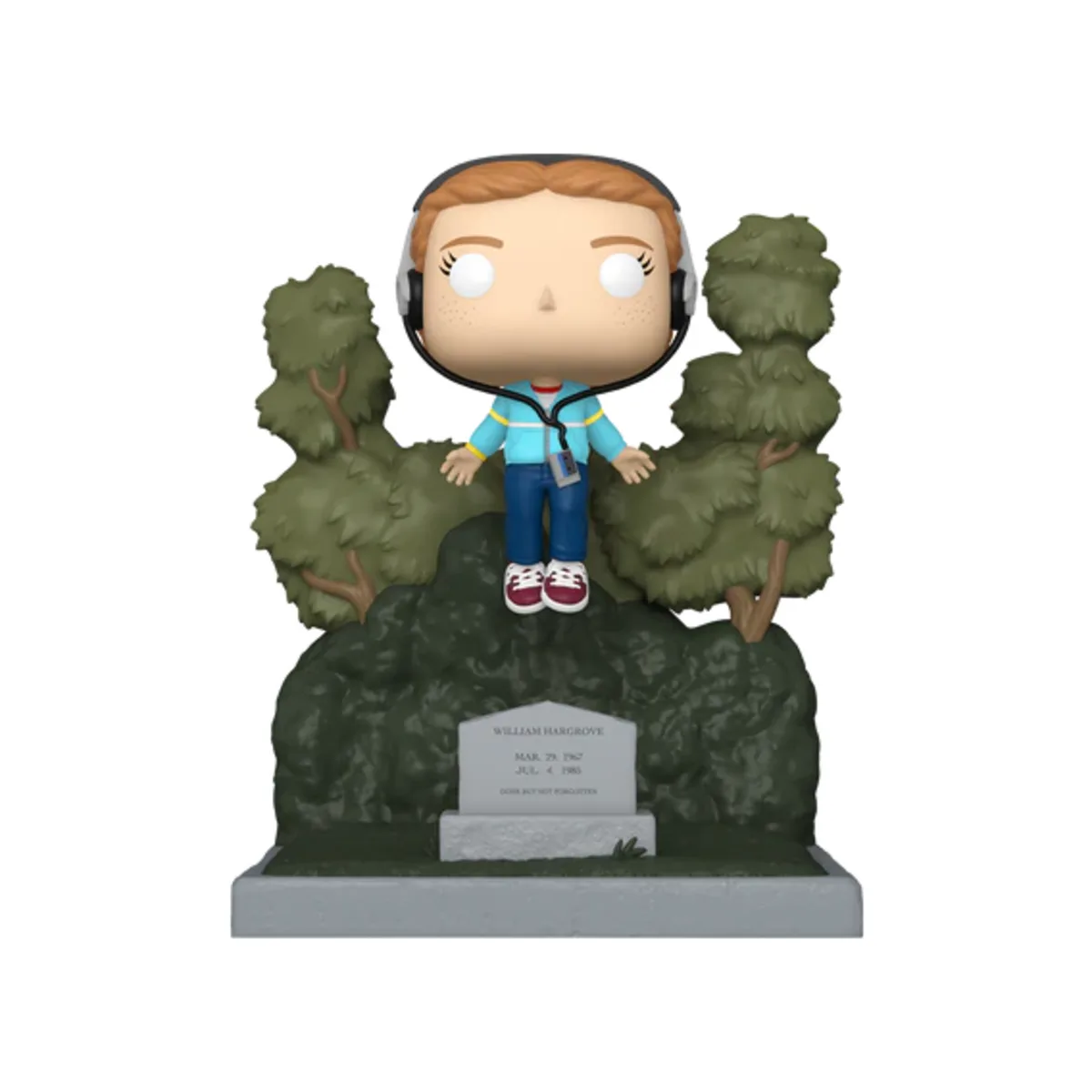 Funko Pop Max at Cemetery Stranger Things Moments N° 1544 Dettaglio del Funko Pop Max at Cemetery di Stranger Things numero 1544