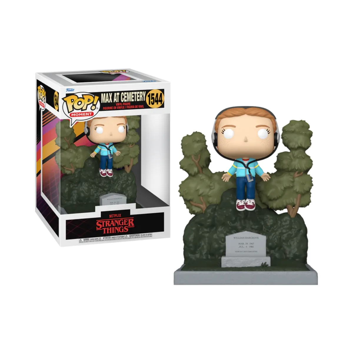 Funko Pop Max at Cemetery Stranger Things Moments N° 1544 Funko Pop Max at Cemetery di Stranger Things numero 1544