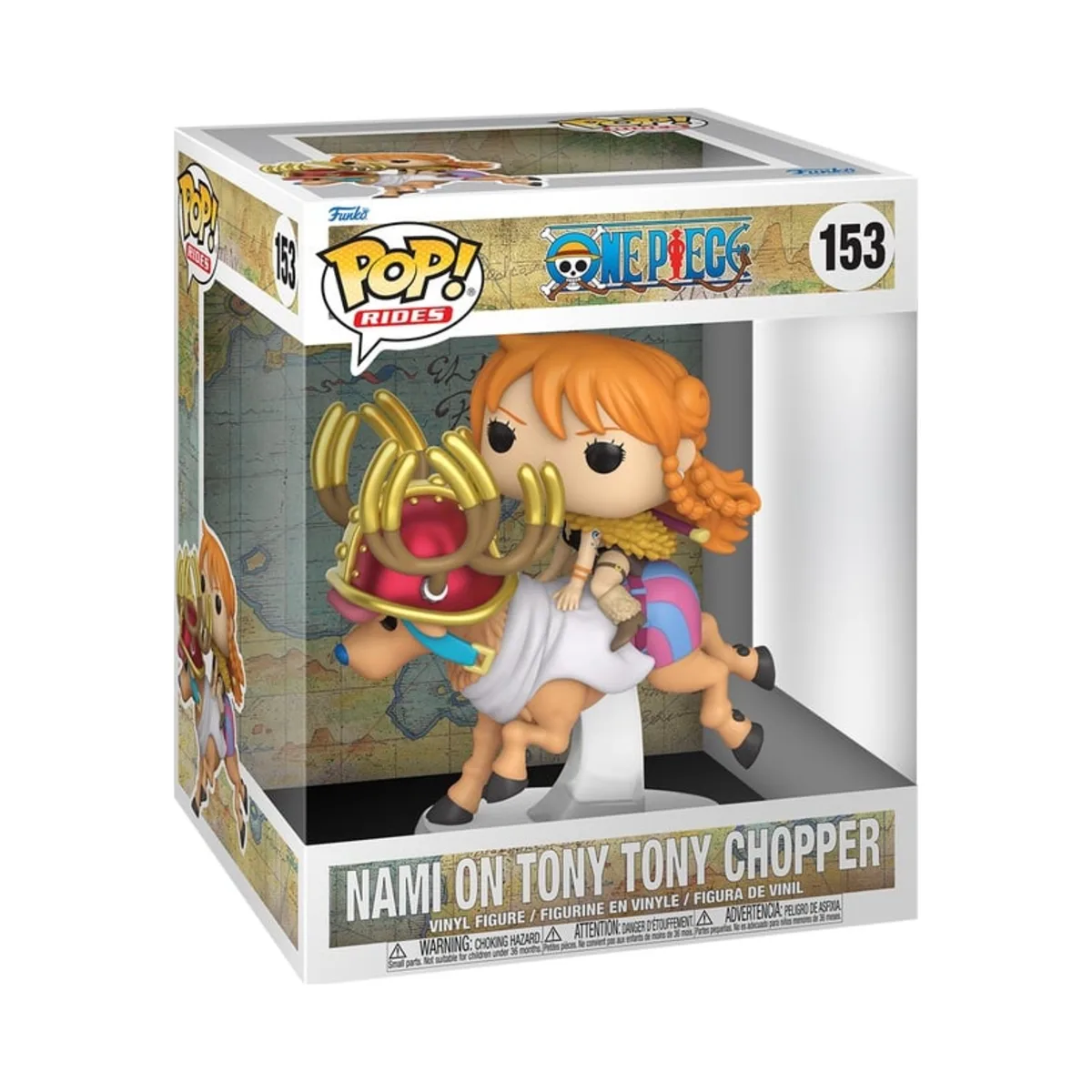 Funko Pop Nami & Chopper One Piece Deluxe N° 153 Confezione window box del Funko Pop Nami & Chopper di One Piece numero 153