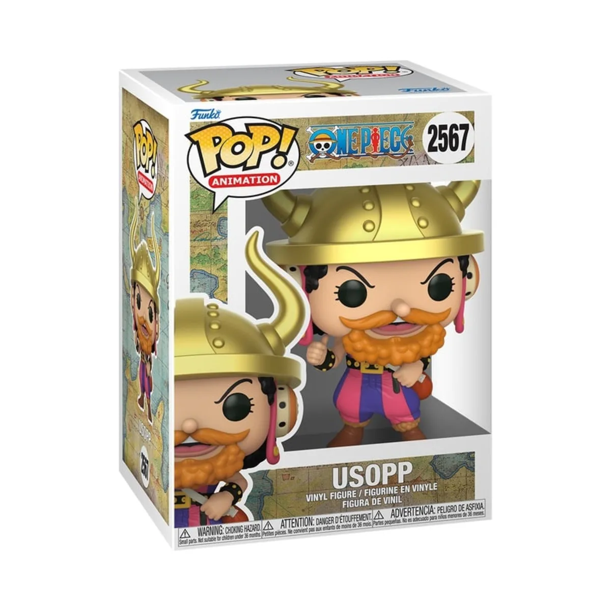 Funko Pop Usopp One Piece N° 2567 Confezione window box del Funko Pop Usopp di One Piece numero 2567